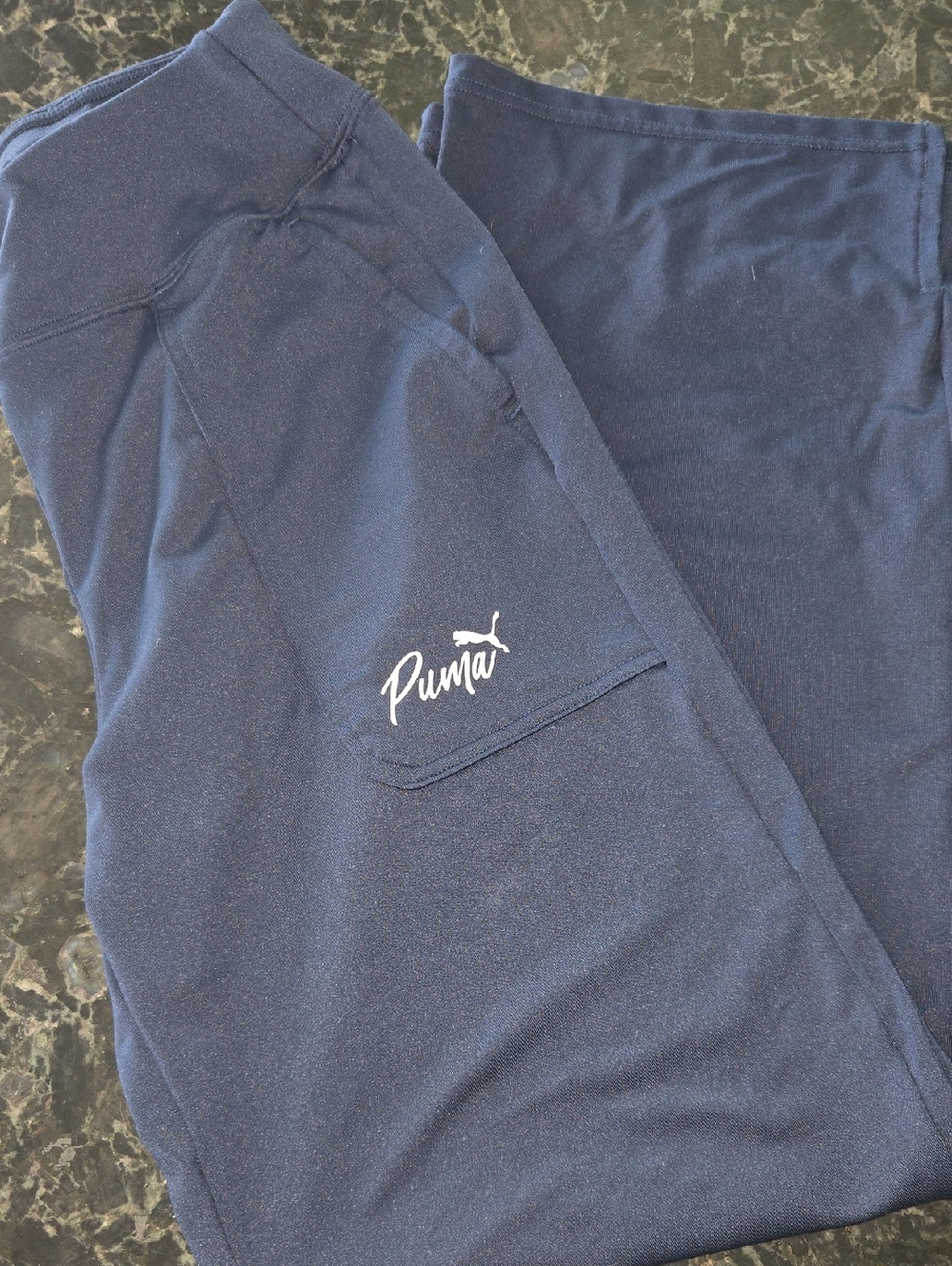 Puma Women's Navy Jogger Sweatpants with Side Pocket
